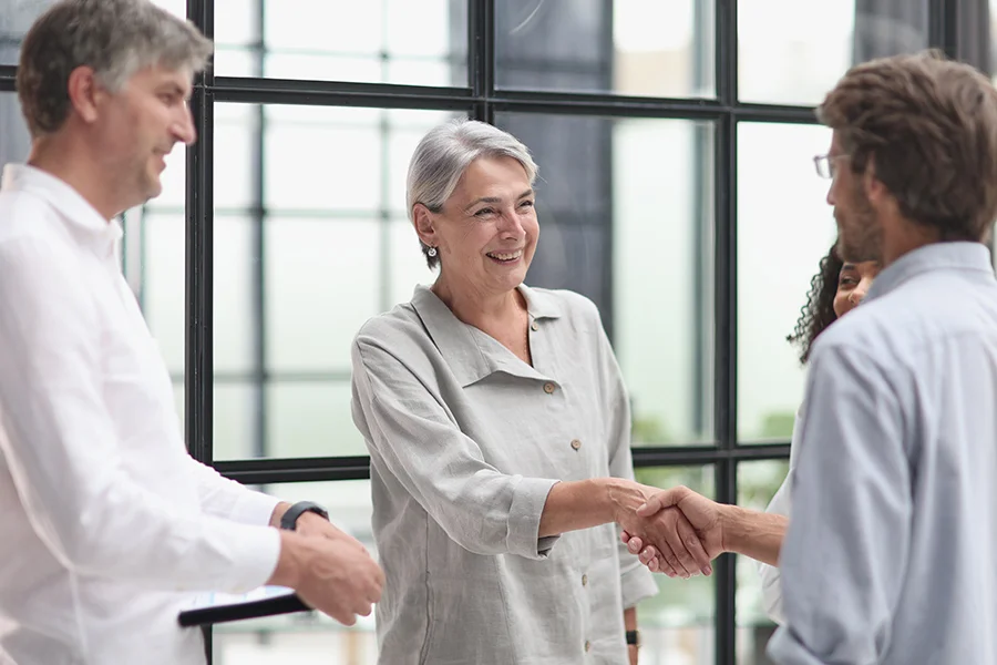 happy business partners